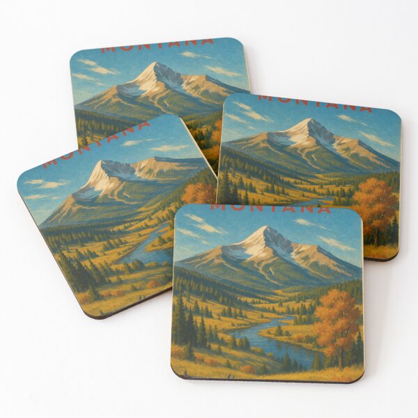 Item preview, Autumn in Big Sky – Montana Mountain River Valley designed and sold by Places On Earth.