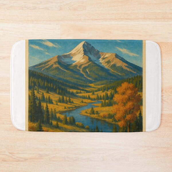 Item preview, Autumn in Big Sky – Montana Mountain River Valley designed and sold by Places On Earth.