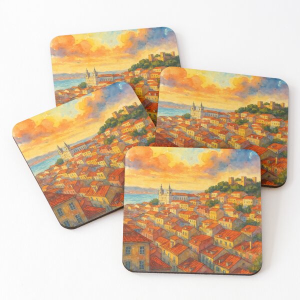 Item preview, Lisbon Rooftops at Sunset – Portugal’s Historic Hills designed and sold by Places On Earth.