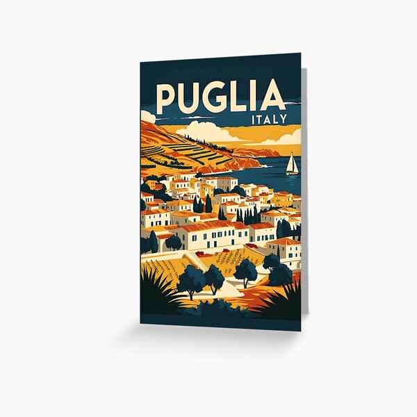 Item preview, A Vintage Travel Illustration of Puglia - Italy designed and sold by GoodOldVintage.