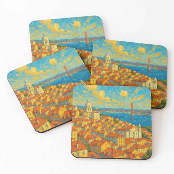 Item preview, Lisbon and 25 de Abril Bridge – Portugal City View designed and sold by Places On Earth.