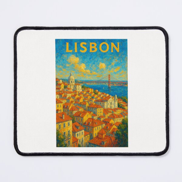 Item preview, Lisbon and 25 de Abril Bridge – Portugal City View designed and sold by Places On Earth.