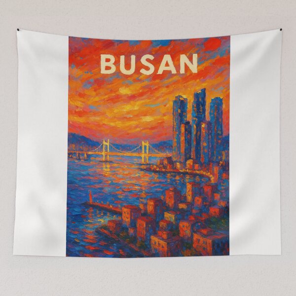 Item preview, Busan at Sunset – Gwangan Bridge and Skyline Glow designed and sold by Places On Earth.