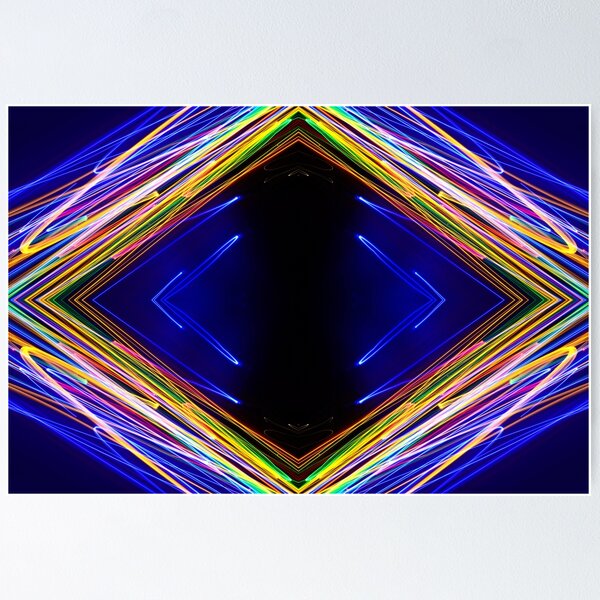 Item preview, Disco Diamond, Vintage Light Trail Photography Art designed and sold by Art by Agnes Bosze.