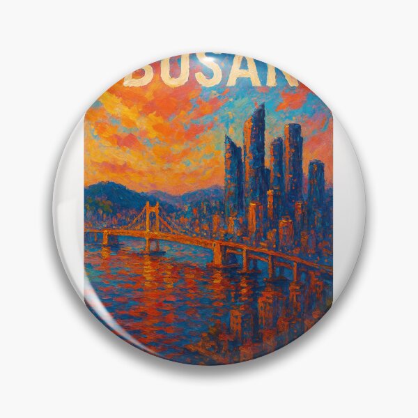 Item preview, Gwangan Bridge at Dusk – Busan Skyline Glow designed and sold by Places On Earth.