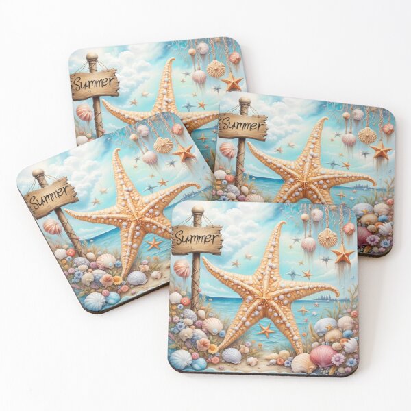 Item preview, Seashells and Starfish Coastal Dreamscape designed and sold by purplesensation.