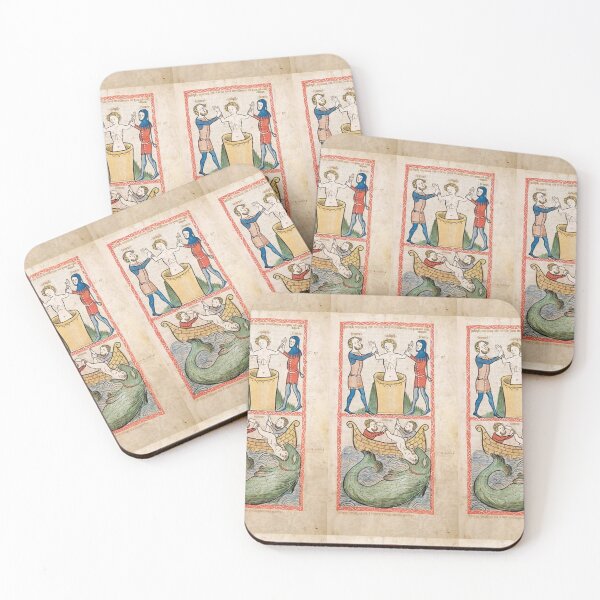 Item preview, Whimsical Scene from a Medieval Miniature designed and sold by VintageManiac.