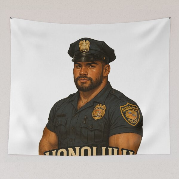 Item preview, Honolulu Officer Portrait – Hawaiian Authority Style designed and sold by Aryabek.