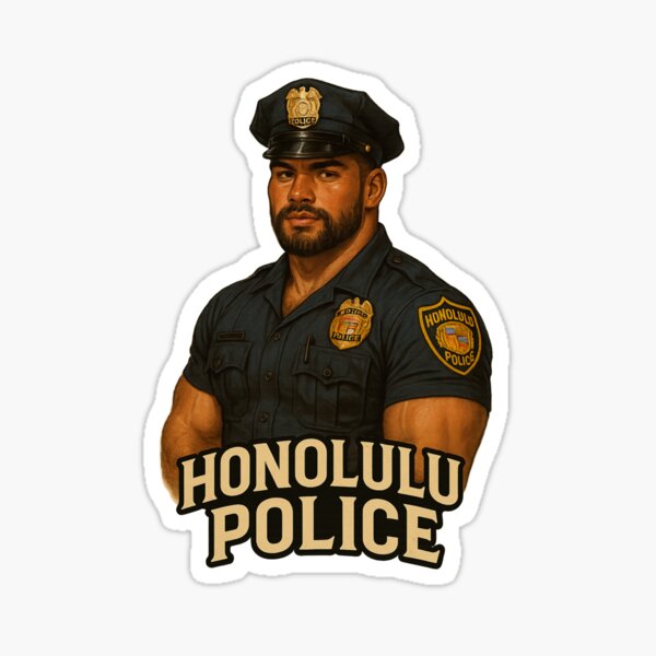 Item preview, Honolulu Officer Portrait – Hawaiian Authority Style designed and sold by Aryabek.