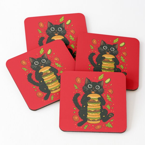 Item preview, Burger Beast – Hungry Cat vs. Tower of Cheeseburgers designed and sold by Sepinik.