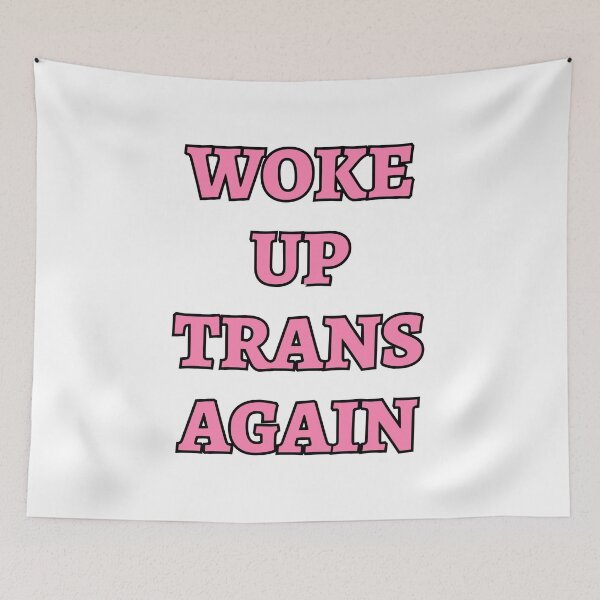 Item preview, Woke up trans again - funny trans humor designed and sold by Inspirationmotivation.