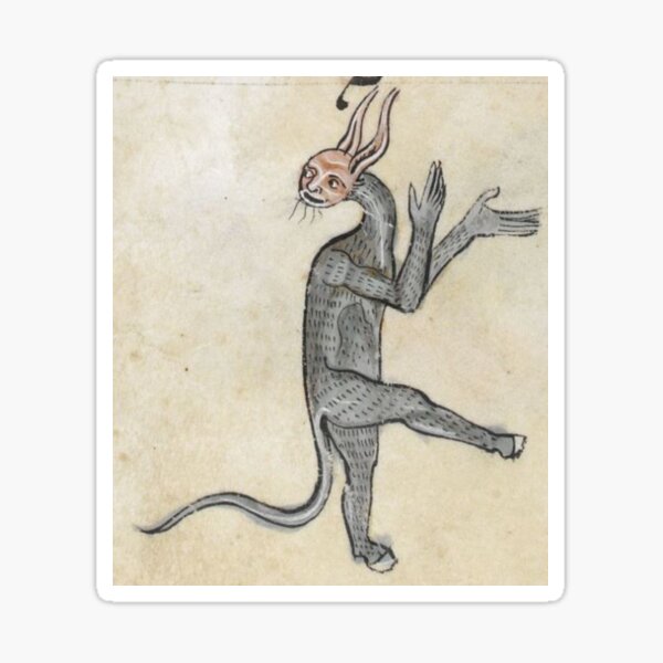 Vista previa del artículo con la obra «Bestia grotesca de un bestiario medieval», diseñado y vendido por VintageManiac.