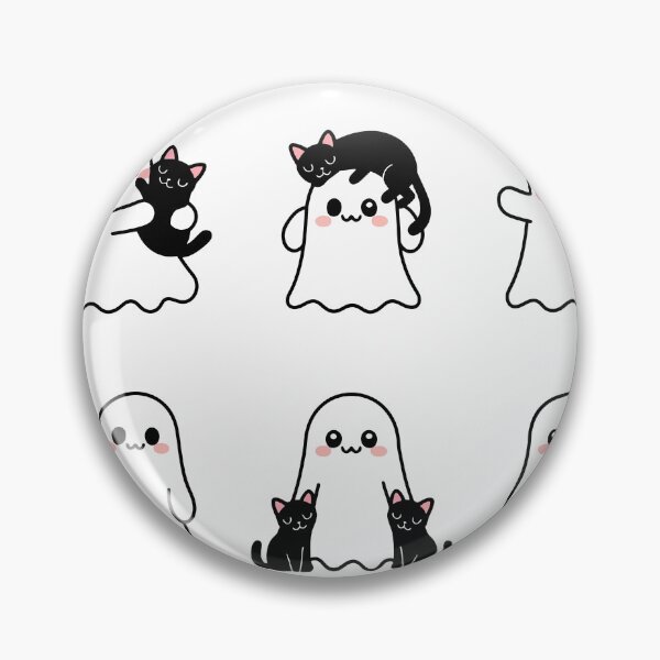 Item preview, Cartoon ghosts playing with cats designed and sold by ArtBoom73.
