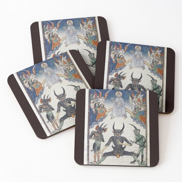 Item preview, A Medieval Miniature Depicting Christ Confronting Hell, Lucifer, and Demons designed and sold by VintageManiac.
