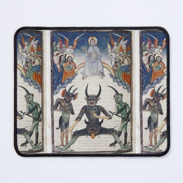 Item preview, A Medieval Miniature Depicting Christ Confronting Hell, Lucifer, and Demons designed and sold by VintageManiac.