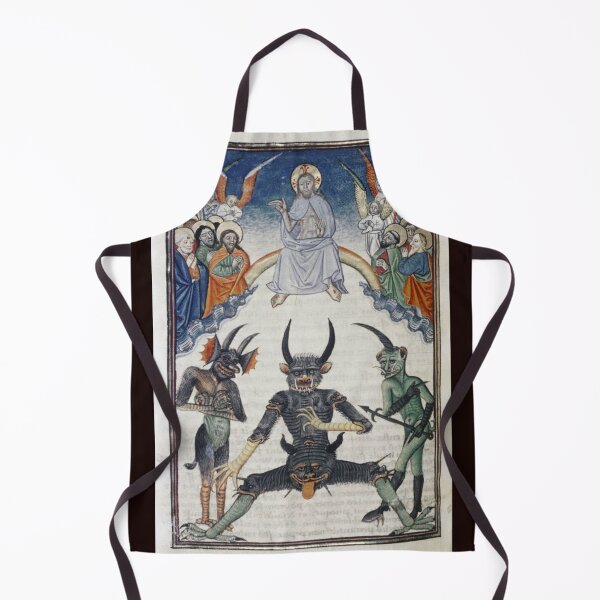 Item preview, A Medieval Miniature Depicting Christ Confronting Hell, Lucifer, and Demons designed and sold by VintageManiac.