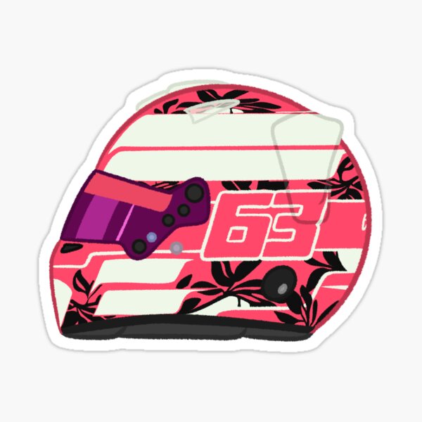Item preview, George Russell 2025 Miami Helmet designed and sold by OriDraws.