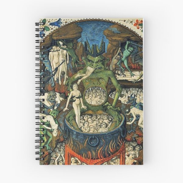Item preview, Sinners in Hell Depicted in a Medieval Painting designed and sold by VintageManiac.