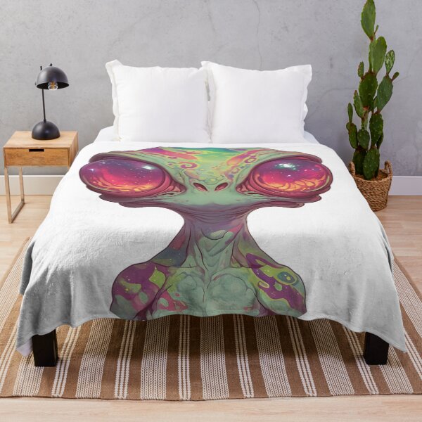 Item preview, Psychedelic Alien: Trippy Space Creature designed and sold by bapupa.