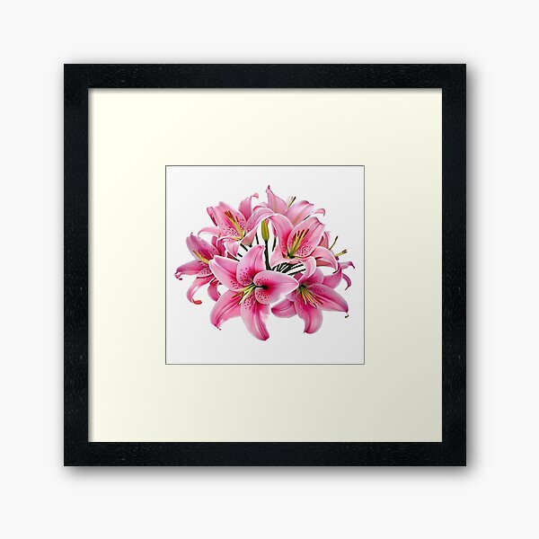 Item preview, Elegant Lilies Watercolor Floral Art designed and sold by bvdesignart.