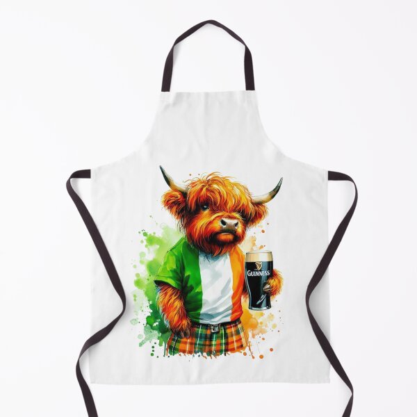 Item preview, Scottish Highland Cow in Ireland Colorful Watercolor designed and sold by MaedK.