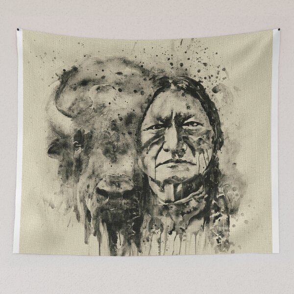 Item preview, Native Spirit – Sitting Bull and Buffalo designed and sold by caracatita75.