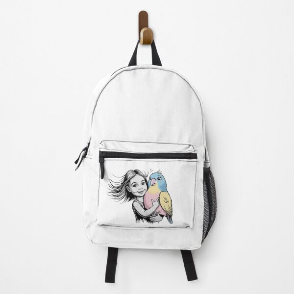 Item preview, Girl with a Pastel Parrot  designed and sold by AlinaSCorner.