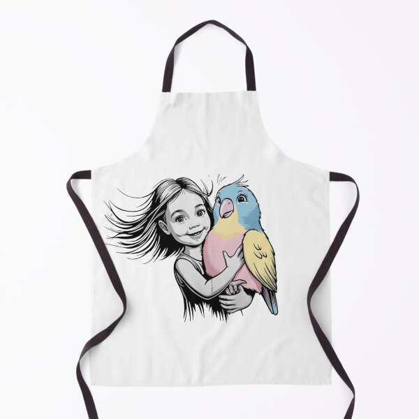 Item preview, Girl with a Pastel Parrot  designed and sold by AlinaSCorner.