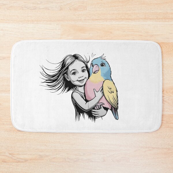 Item preview, Girl with a Pastel Parrot  designed and sold by AlinaSCorner.