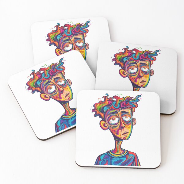 Item preview, Psychedelic Boy: Trippy Colorful Portrait designed and sold by bapupa.
