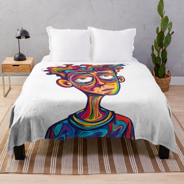 Item preview, Psychedelic Boy: Trippy Colorful Portrait designed and sold by bapupa.