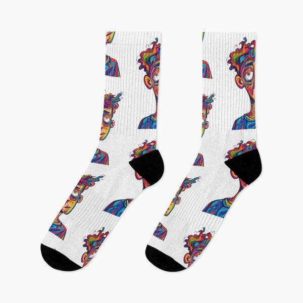 Item preview, Psychedelic Boy: Trippy Colorful Portrait designed and sold by bapupa.