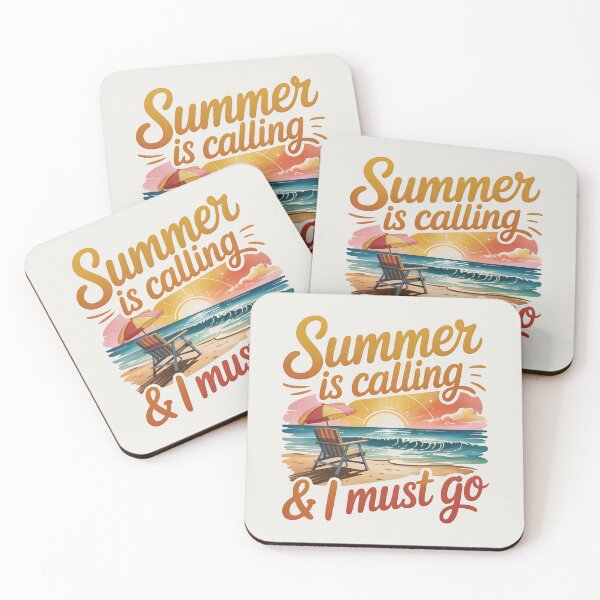 Item preview, Summer Is Calling & I Must Go Beach Quote designed and sold by Jollys-ArtShop.