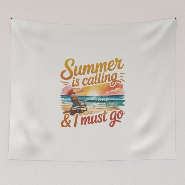 Item preview, Summer Is Calling & I Must Go Beach Quote designed and sold by Jollys-ArtShop.