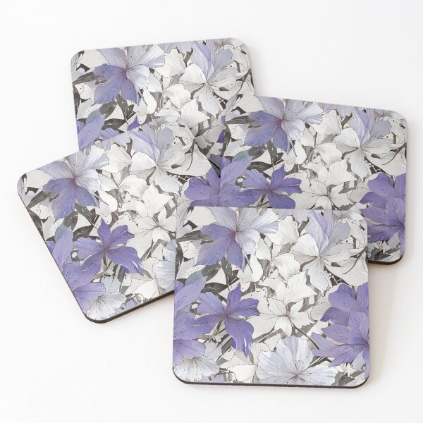 Aperçu de l'œuvre Fleurs violettes et blanches créée et vendue par CoolPixels.