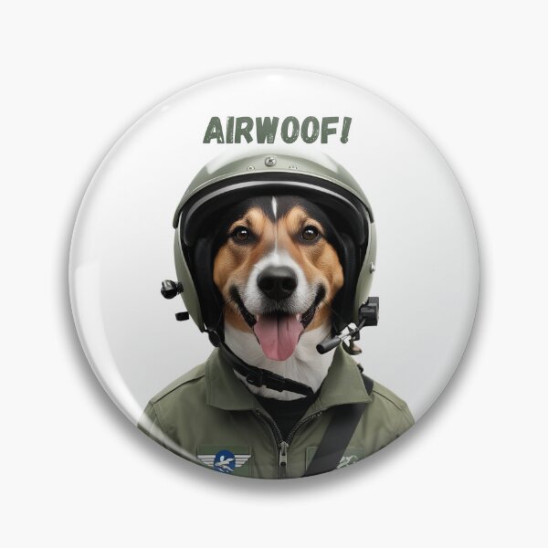 Item preview, funny airwoof dog pilot military for dog lovers designed and sold by Pawblematic .