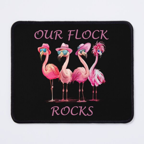 Item preview, Our Flock Rocks – Funny Flamingo Squad designed and sold by EnchantedOwl.