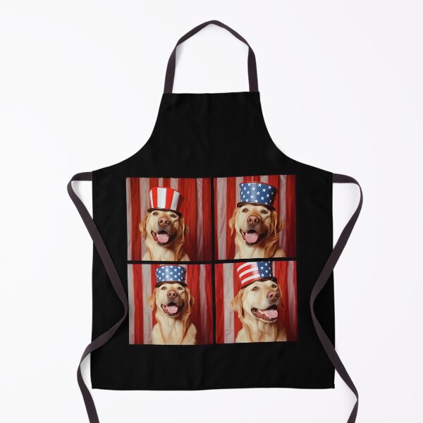 Item preview, Labrador Retriever American Flag Photobooth Fourth of July Dog Lovers designed and sold by RockFireMerch.