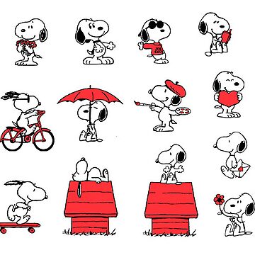 Artwork thumbnail, Snoopy Stickers by LonelyBunny