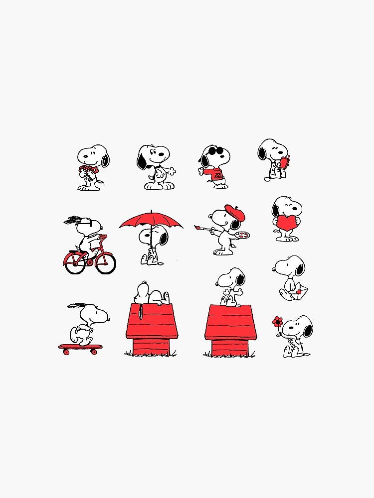 Thumbnail 3 of 3, Sticker, Snoopy Stickers designed and sold by LonelyBunny.
