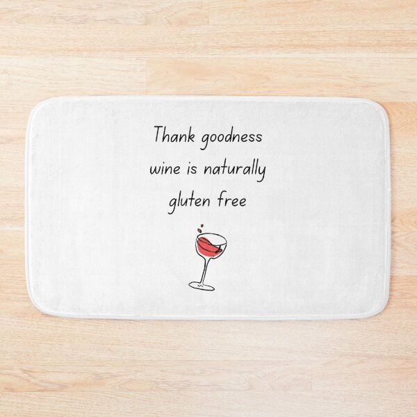 Item preview, Thank Goodness Wine is Gluten Free Red Wine Watercolour Coeliac Design designed and sold by My Gluten Free Life UK.