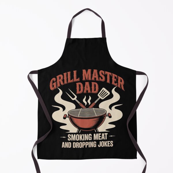 Item preview, Grill Master Dad – Retro Flat BBQ Emblem with Funny Slogan designed and sold by MagicWander.