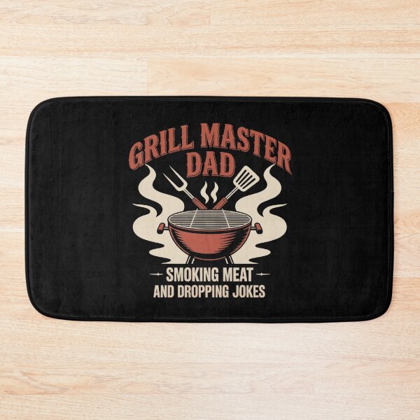 Item preview, Grill Master Dad – Retro Flat BBQ Emblem with Funny Slogan designed and sold by MagicWander.