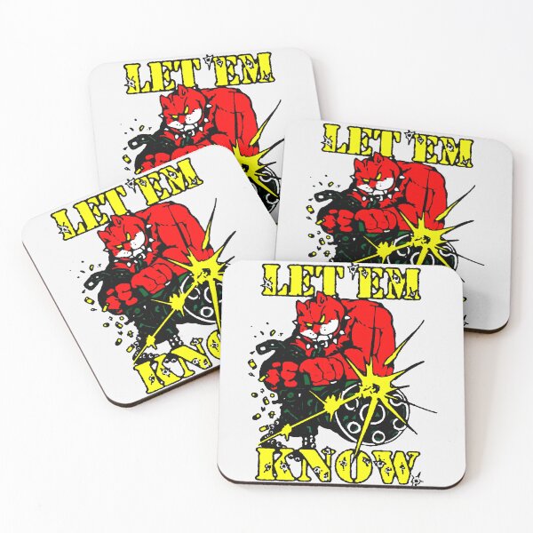 Item preview, Let Em Know Aggressive Red Devil Cat Monster Cartoon Graphic designed and sold by FlyShop1.