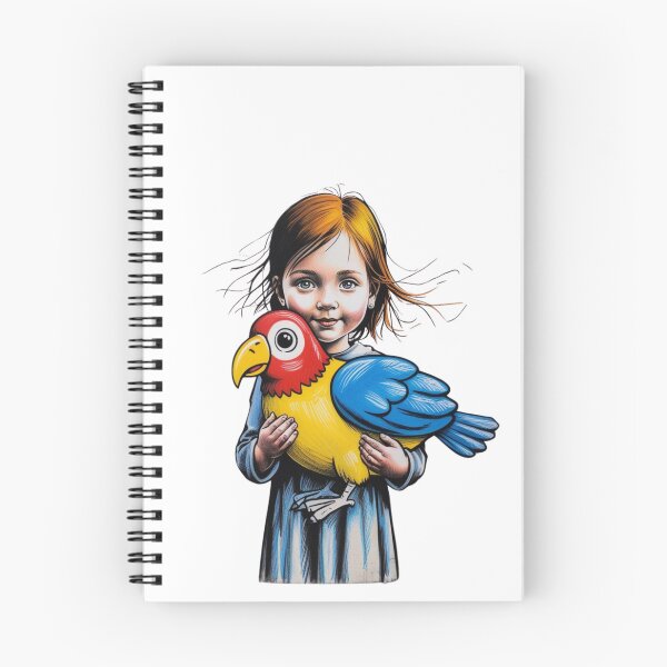 Item preview, Girl Holding a Parrot  designed and sold by AlinaSCorner.