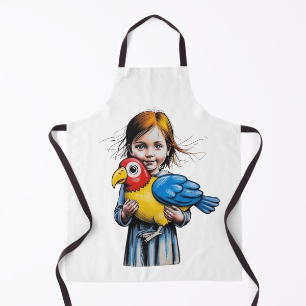 Item preview, Girl Holding a Parrot  designed and sold by AlinaSCorner.