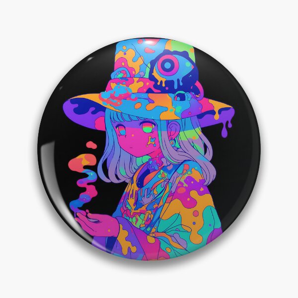 Item preview, Psychedelic Girl: Trippy Colorful Portrait designed and sold by bapupa.
