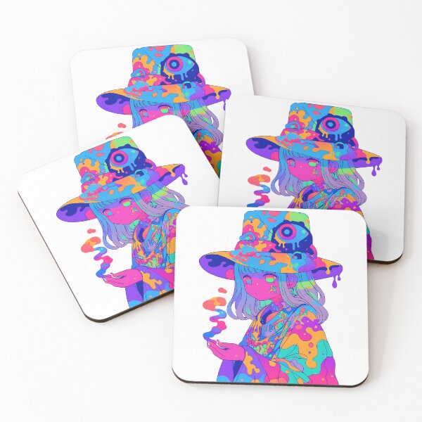 Item preview, Psychedelic Girl: Trippy Colorful Portrait designed and sold by bapupa.