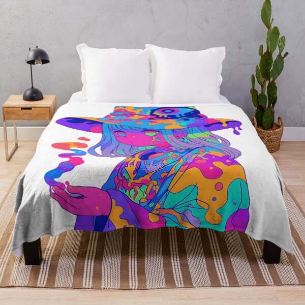 Item preview, Psychedelic Girl: Trippy Colorful Portrait designed and sold by bapupa.