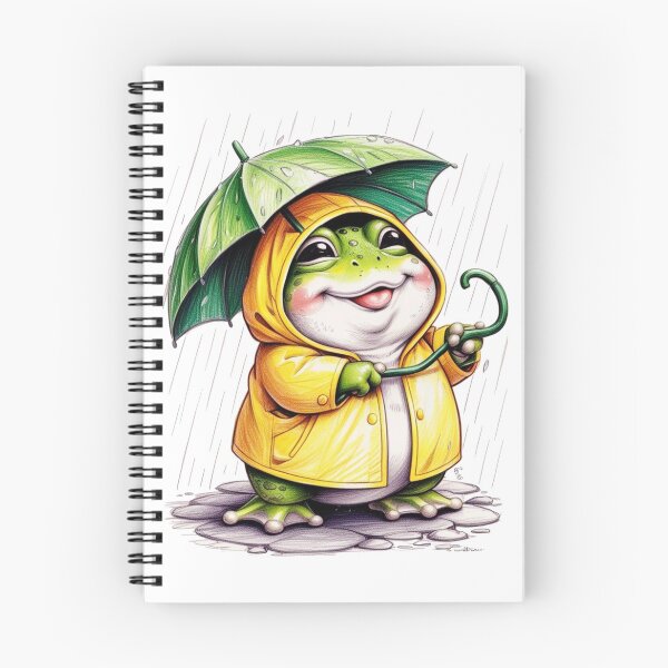 Item preview, Cute Frog in a Raincoat designed and sold by PinkiPop Studio.